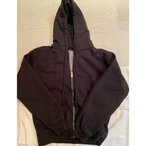 Brandy meville nwot size medium black zip up hoodie